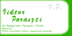 viktor paraszti business card